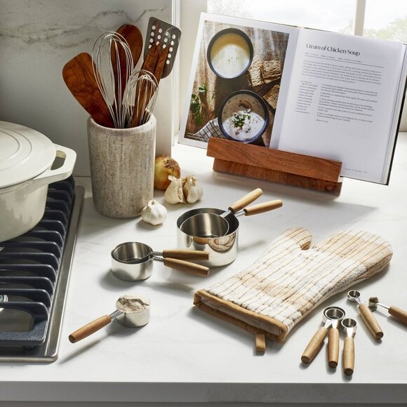 5pc Wood & Stainless Steel Measuring Cups - Hearth & Hand Magnolia - Target 2023 - Picture 2 of 5